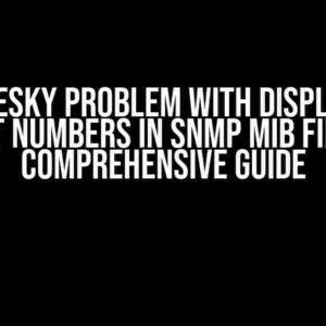 The pesky Problem with Displaying FLOAT numbers in SNMP MIB files: A Comprehensive Guide